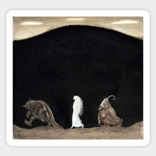 Bianca Maria and the Trolls - John Bauer Sticker